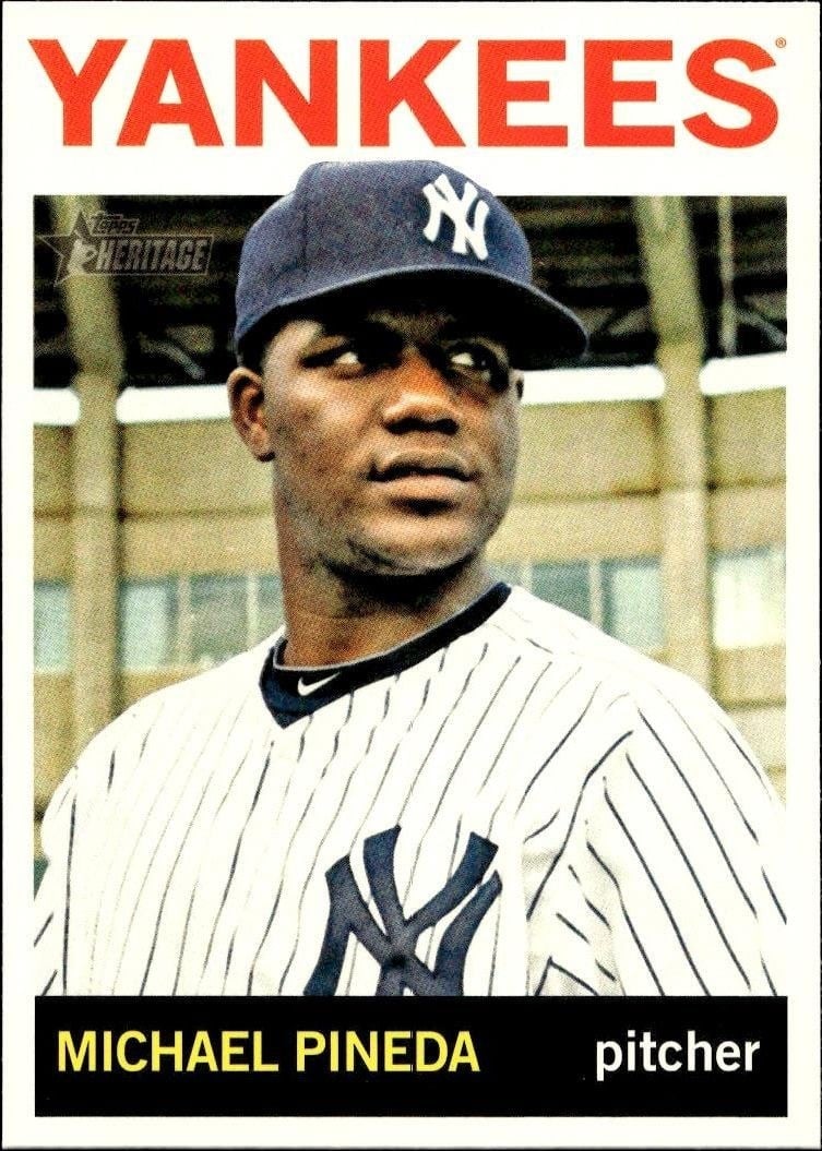 Michael Pineda 2013 Topps Heritage High Number #H516 Baseball Trading Card - Front 2013 Topps Heritage High Number Michael Pineda #H516 baseball trading card front