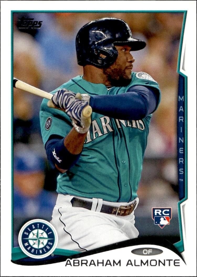 Abraham Almonte 2014 Topps #256 Baseball Trading Card - Front 2014 Topps Abraham Almonte #256 baseball trading card front