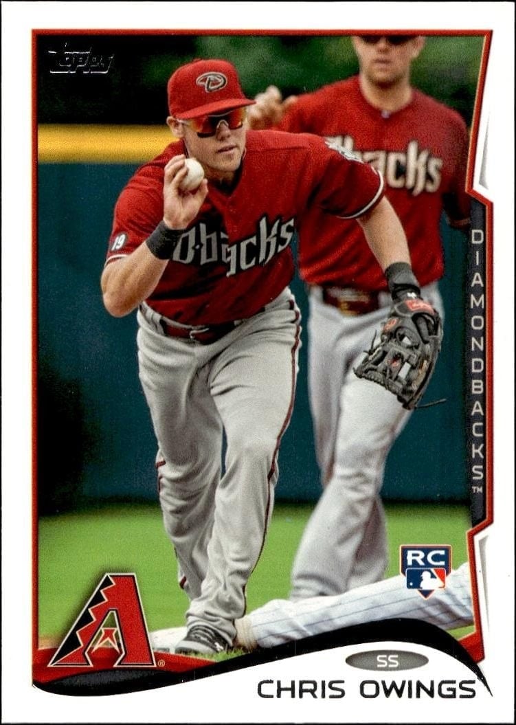 Chris Owings 2014 Topps #232 Baseball Trading Card - Front 2014 Topps Chris Owings #232 baseball trading card front