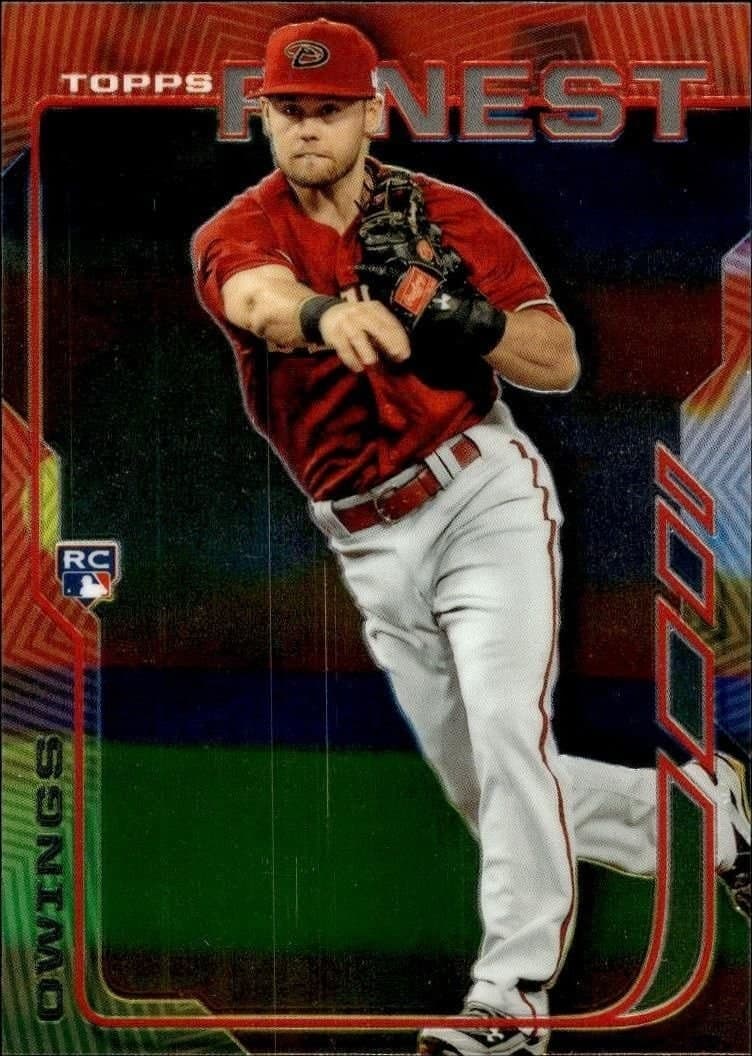 Chris Owings 2014 Topps Finest #28 Baseball Trading Card - Front 2014 Topps Finest Chris Owings #28 baseball trading card front