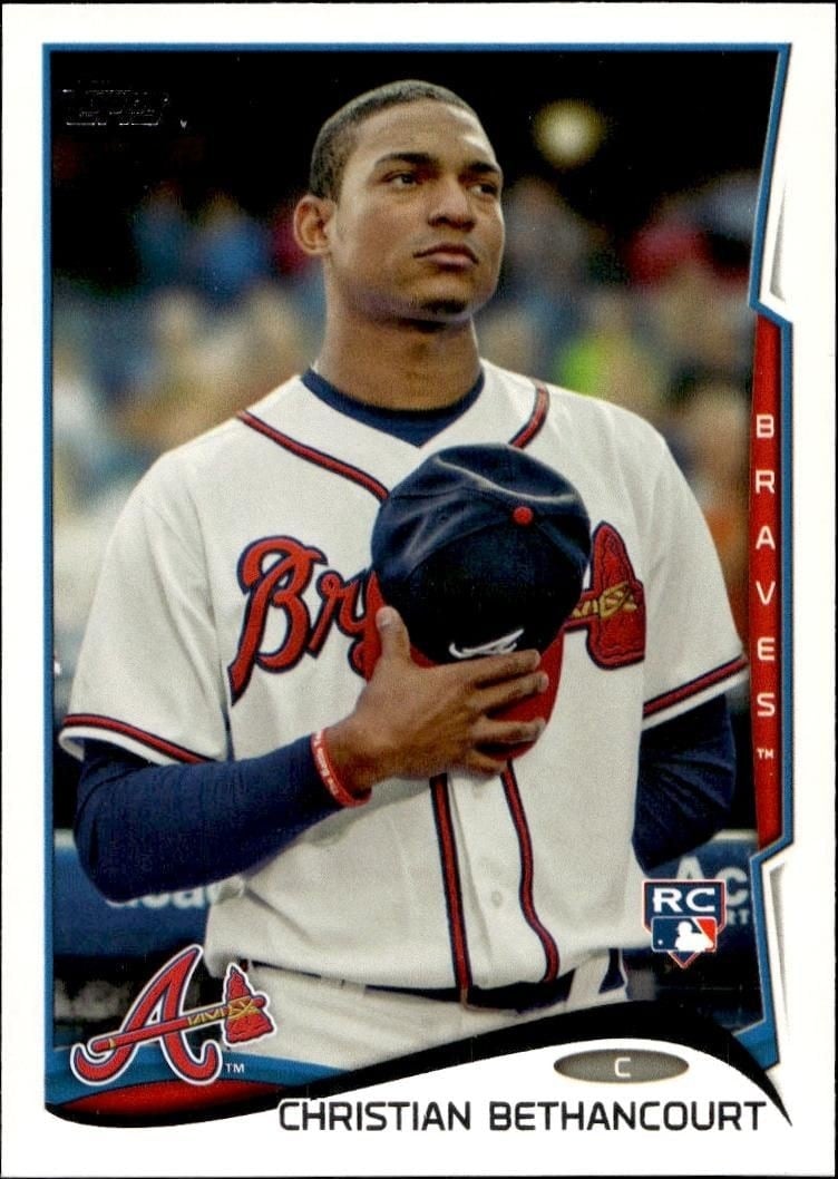 Christian Bethancourt 2014 Topps Series 2 #447 Baseball Trading Card - Front 2014 Topps Series 2 Christian Bethancourt #447 baseball trading card front