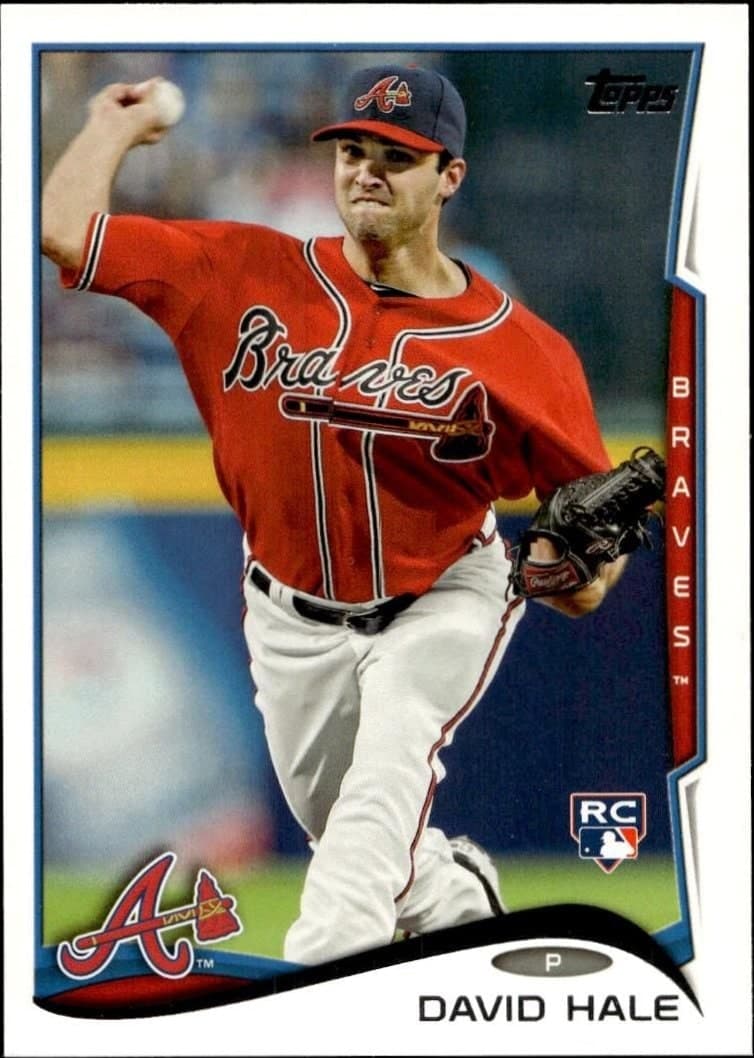 David Hale 2014 Topps Series 2 #363 Baseball Trading Card - Front 2014 Topps Series 2 David Hale #363 baseball trading card front