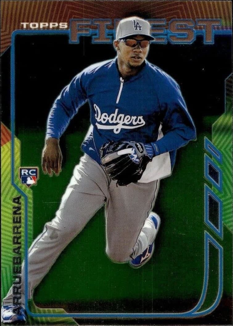 Erisbel Arruebarrena 2014 Topps Finest #76 Baseball Trading Card - Front 2014 Topps Finest Erisbel Arruebarrena #76 baseball trading card front