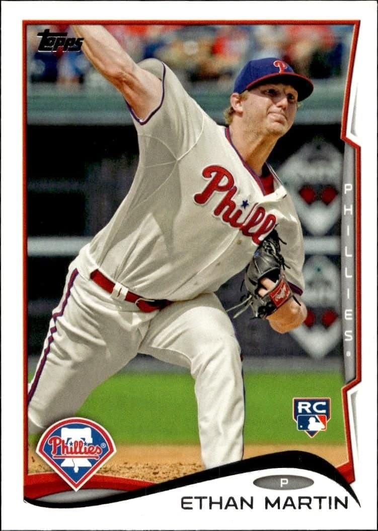 Ethan Martin 2014 Topps #90 Baseball Trading Card - Front 2014 Topps Ethan Martin #90 baseball trading card front