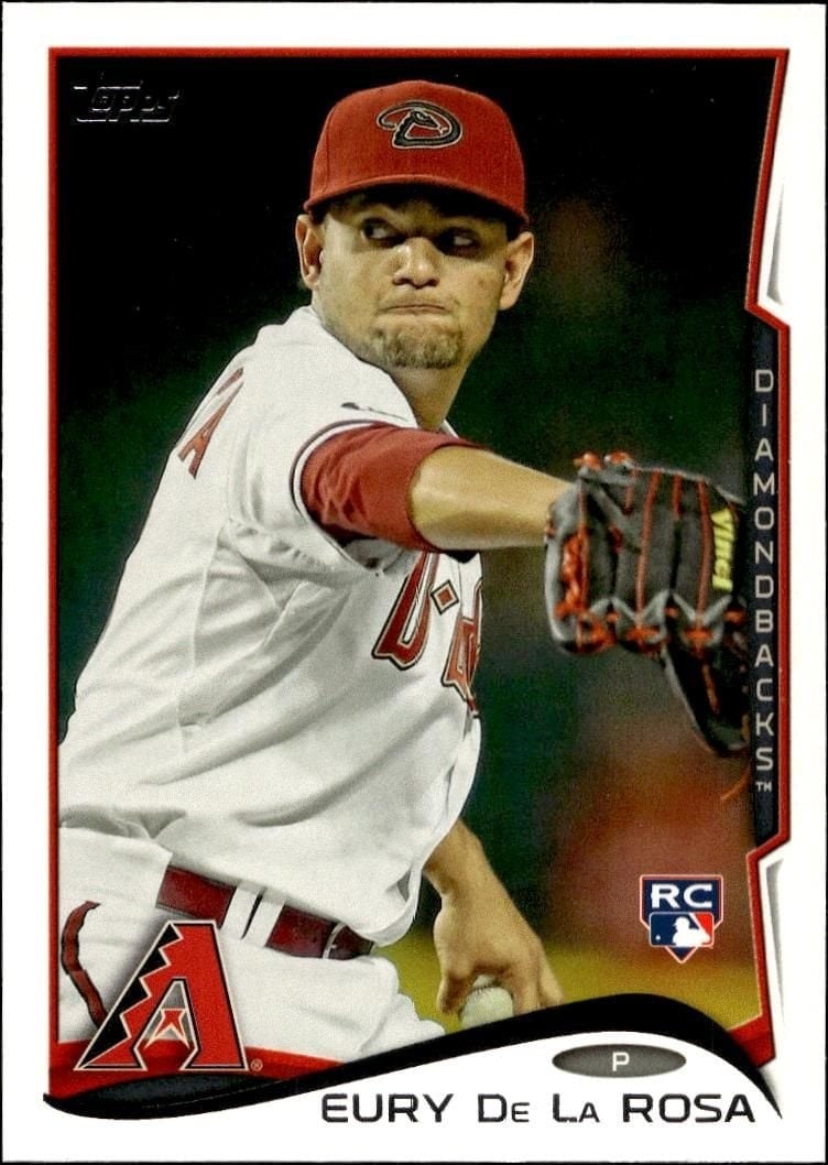 Eury De La Rosa 2014 Topps Series 2 #456 Baseball Trading Card - Front 2014 Topps Series 2 Eury De La Rosa #456 baseball trading card front