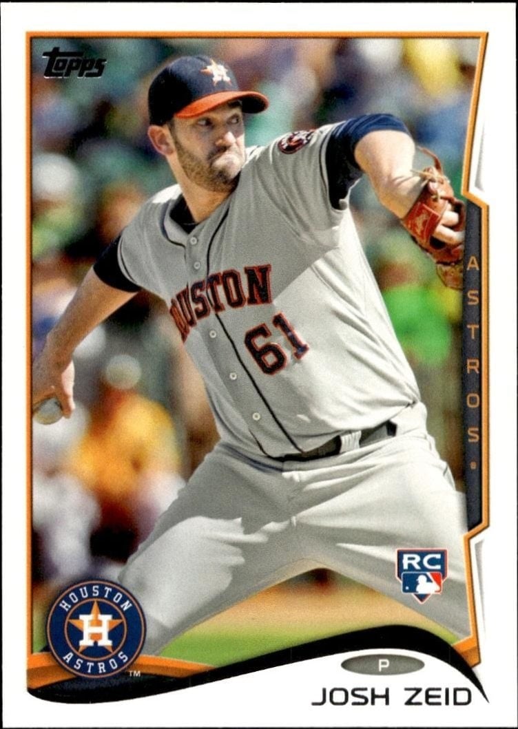 Josh Zeid 2014 Topps Series 2 #542 Baseball Trading Card - Front 2014 Topps Series 2 Josh Zeid #542 baseball trading card front