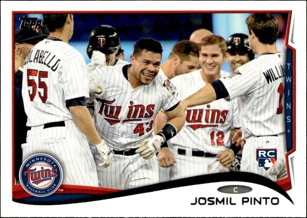 Josmil Pinto 2014 Topps #24 Baseball Trading Card - Front 2014 Topps Josmil Pinto #24 baseball trading card front