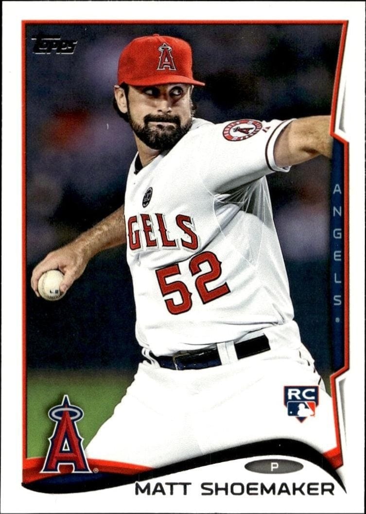 Matt Shoemaker 2014 Topps #163 Baseball Trading Card - Front 2014 Topps Matt Shoemaker #163 baseball trading card front