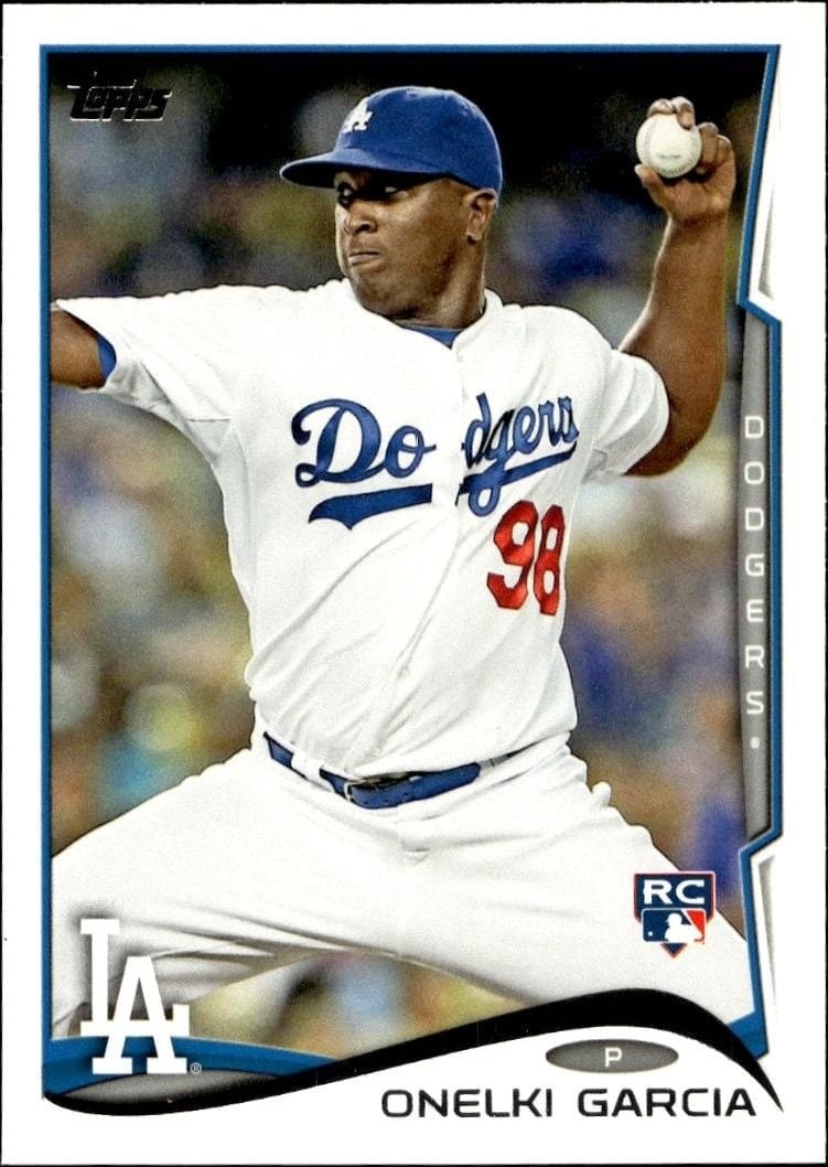 Onelki Garcia 2014 Topps #197 Baseball Trading Card - Front 2014 Topps Onelki Garcia #197 baseball trading card front