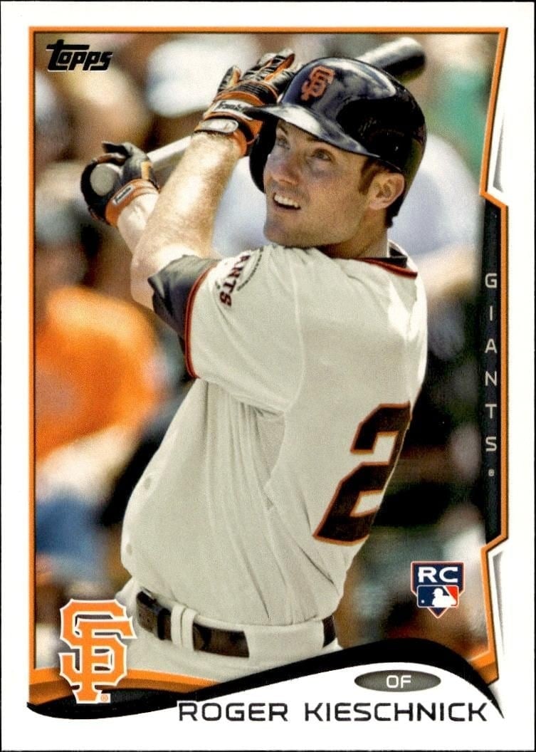 Roger Kieschnick 2014 Topps Series 2 #430 Baseball Trading Card - Front 2014 Topps Series 2 Roger Kieschnick #430 baseball trading card front