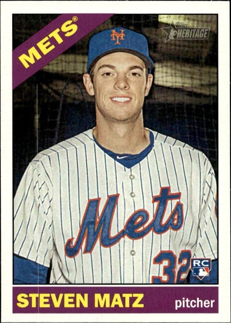 Steven Matz 2015 Topps Heritage #630 Baseball Trading Card - Front 2015 Topps Heritage Steven Matz #630 baseball trading card front