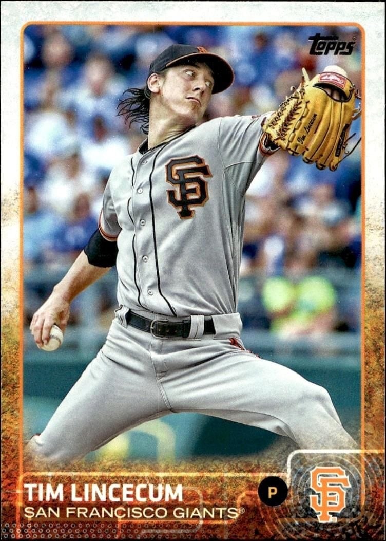 Tim Lincecum 2015 Topps #138 Baseball Trading Card - Front 2015 Topps Tim Lincecum #138 baseball trading card front