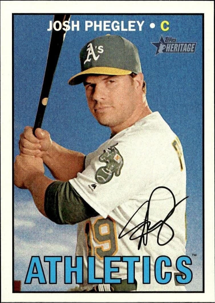 Josh Phegley 2016 Topps Heritage #589 Baseball Trading Card - Front 2016 Topps Heritage Josh Phegley #589 baseball trading card front