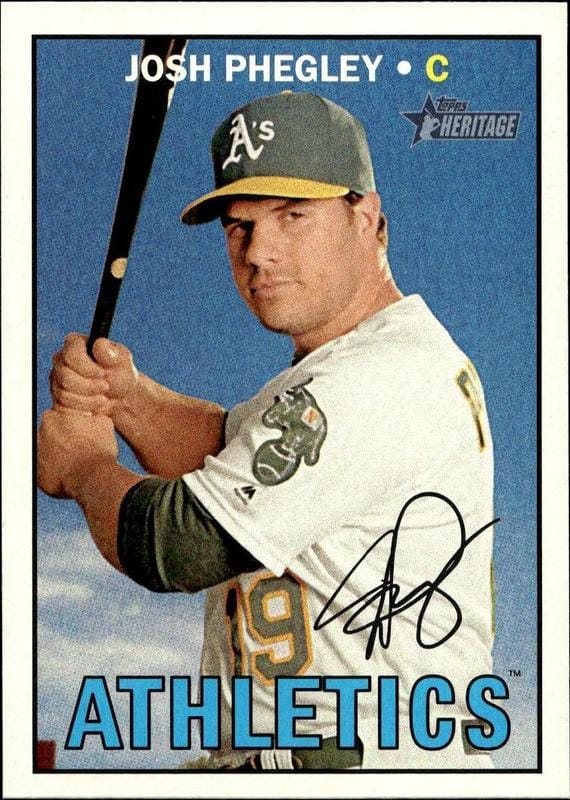 2016 Topps Heritage Josh Phegley #589 trading card