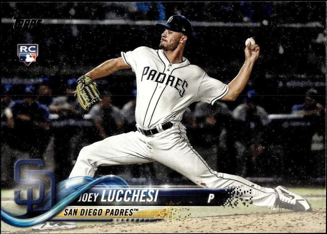 Joey Lucchesi 2018 Topps Update #US271 Baseball Trading Card - Front 2018 Topps Update Joey Lucchesi #US271 baseball trading card front