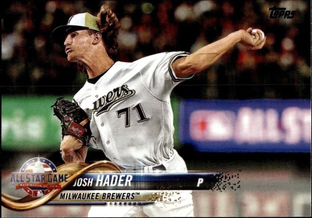 Josh Hader 2018 Topps Update #US85 Baseball Trading Card - Front 2018 Topps Update Josh Hader #US85 baseball trading card front