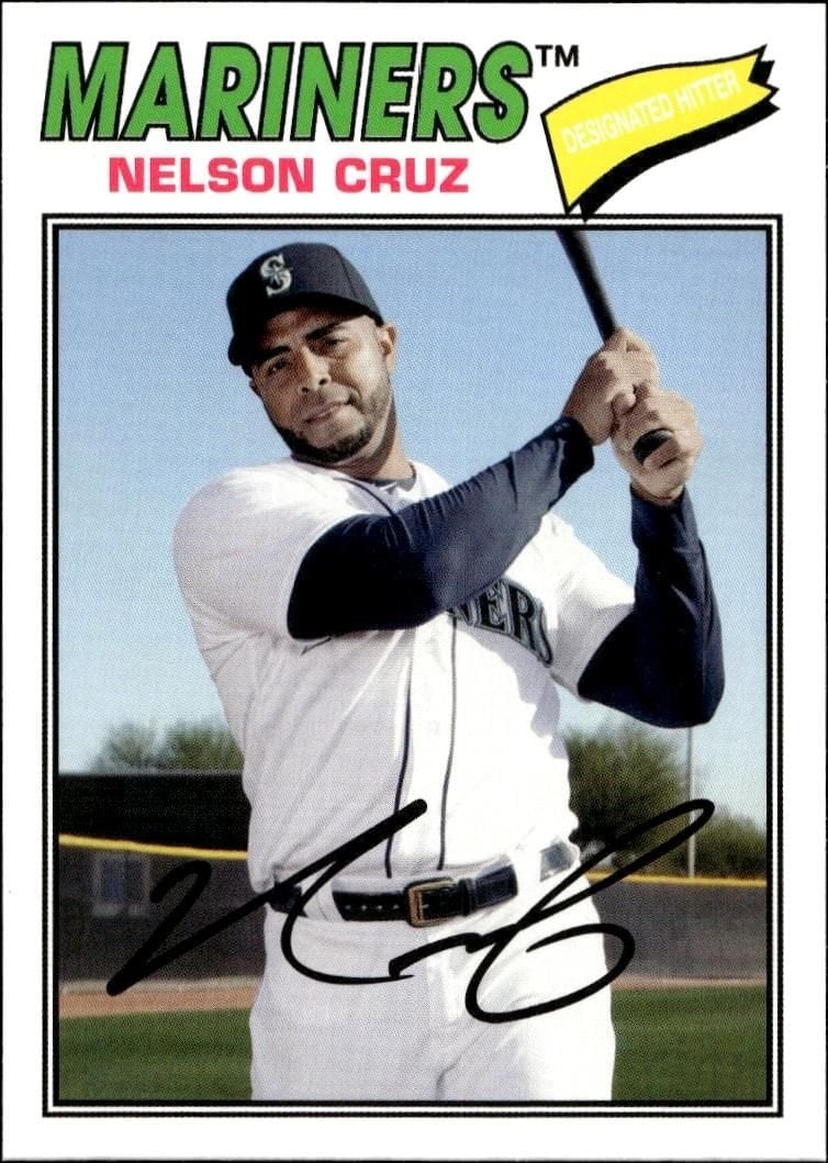 Nelson Cruz 2018 Topps Archives #135 Baseball Trading Card - Front 2018 Topps Archives Nelson Cruz #135 baseball trading card front