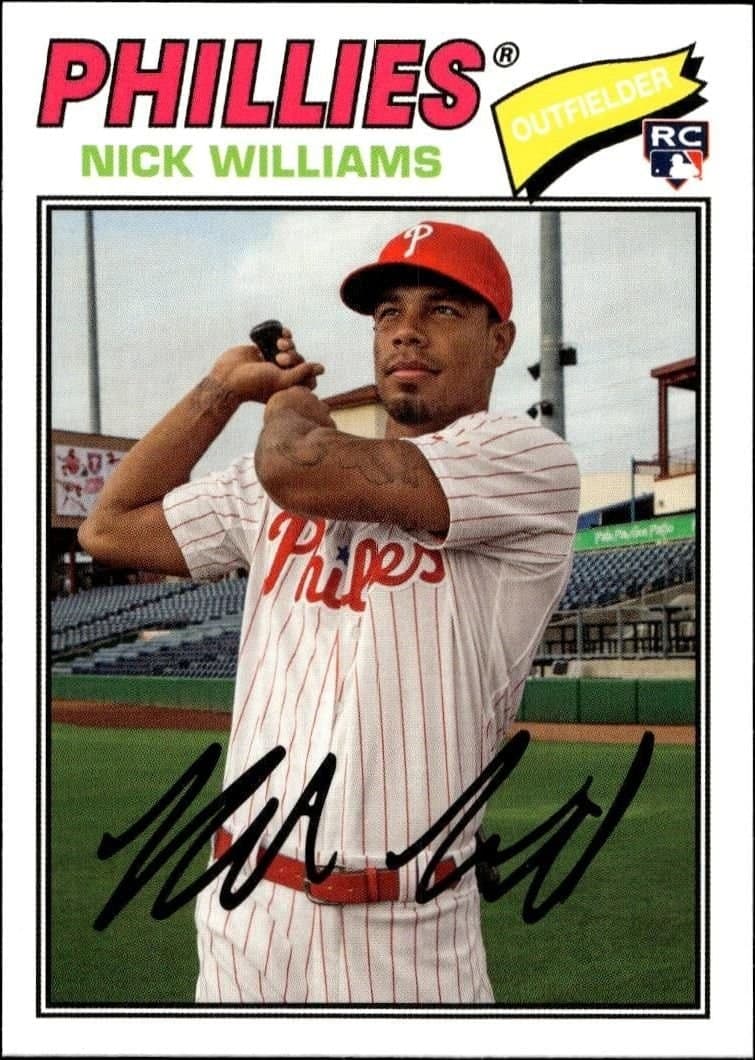 Nick Williams 2018 Topps Archives #146 Baseball Trading Card - Front 2018 Topps Archives Nick Williams #146 baseball trading card front
