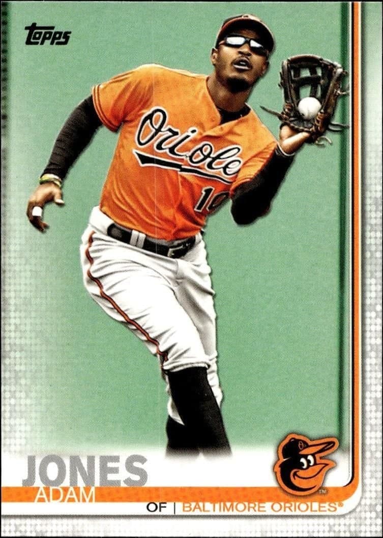 Adam Jones 2019 Topps #8 Baseball Trading Card - Front 2019 Topps Adam Jones #8 baseball trading card front