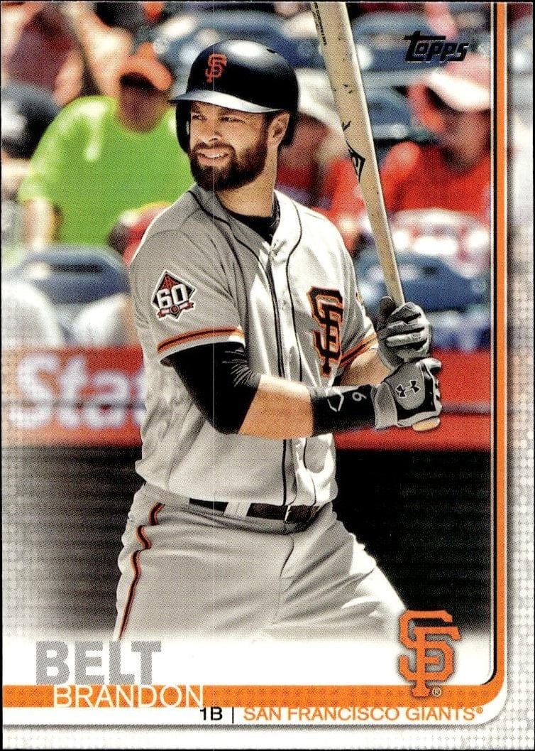 Brandon Belt 2019 Topps #148 Baseball Trading Card - Front 2019 Topps Brandon Belt #148 baseball trading card front