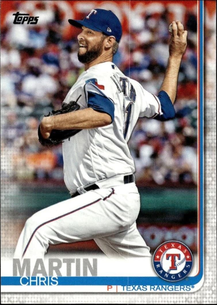 Chris Martin 2019 Topps Series 2 #357 Baseball Trading Card - Front 2019 Topps Series 2 Chris Martin #357 baseball trading card front