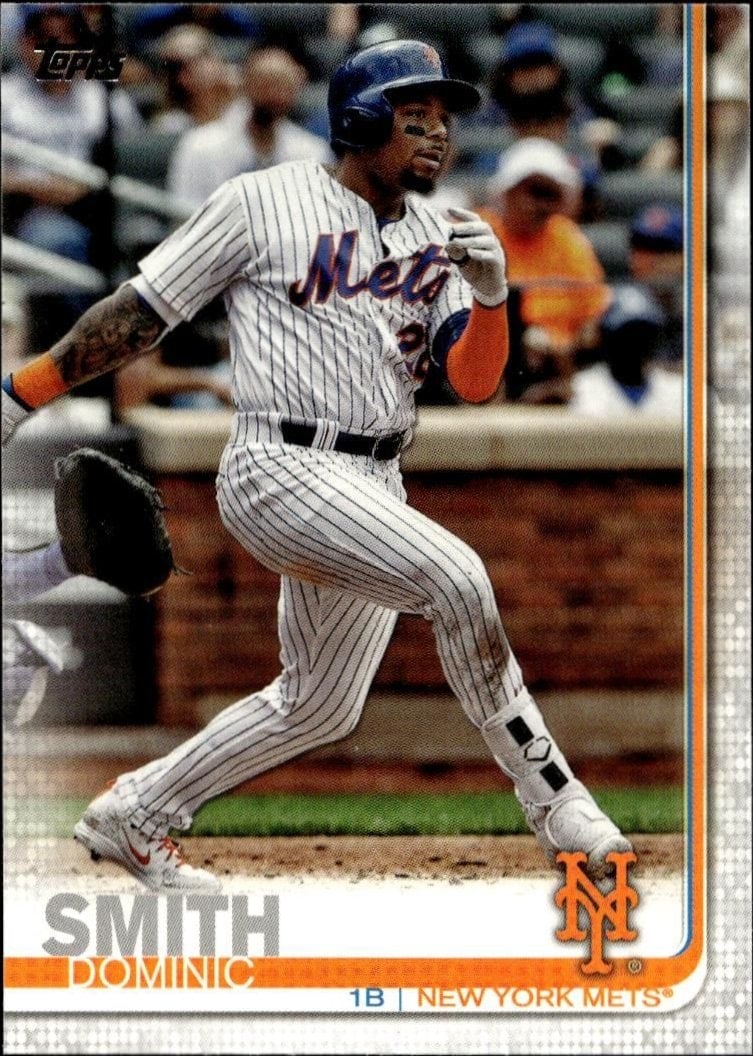Dominic Smith 2019 Topps Series 2 #388 Baseball Trading Card - Front 2019 Topps Series 2 Dominic Smith #388 baseball trading card front