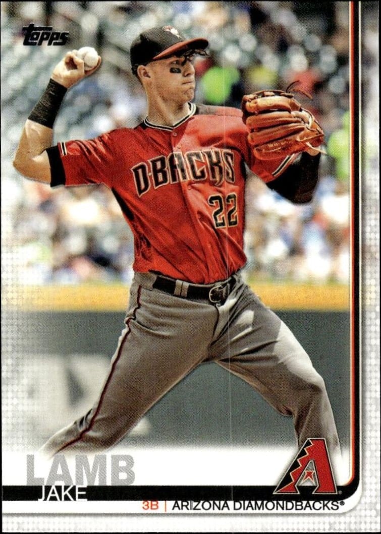 Jake Lamb 2019 Topps #334 Baseball Trading Card - Front 2019 Topps Jake Lamb #334 baseball trading card front