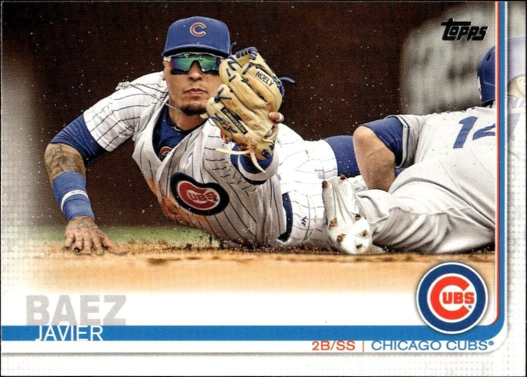 Javier Baez 2019 Topps #310 Baseball Trading Card - Front 2019 Topps Javier Baez #310 baseball trading card front