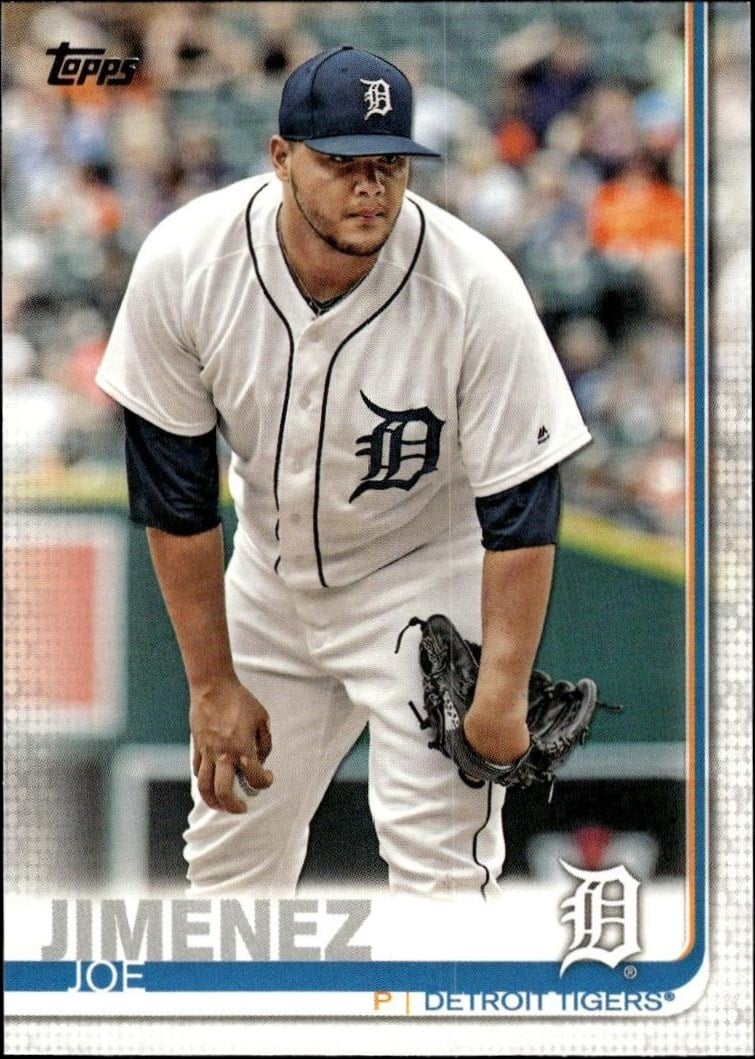 Joe Jimenez 2019 Topps #217 Baseball Trading Card - Front 2019 Topps Joe Jimenez #217 baseball trading card front