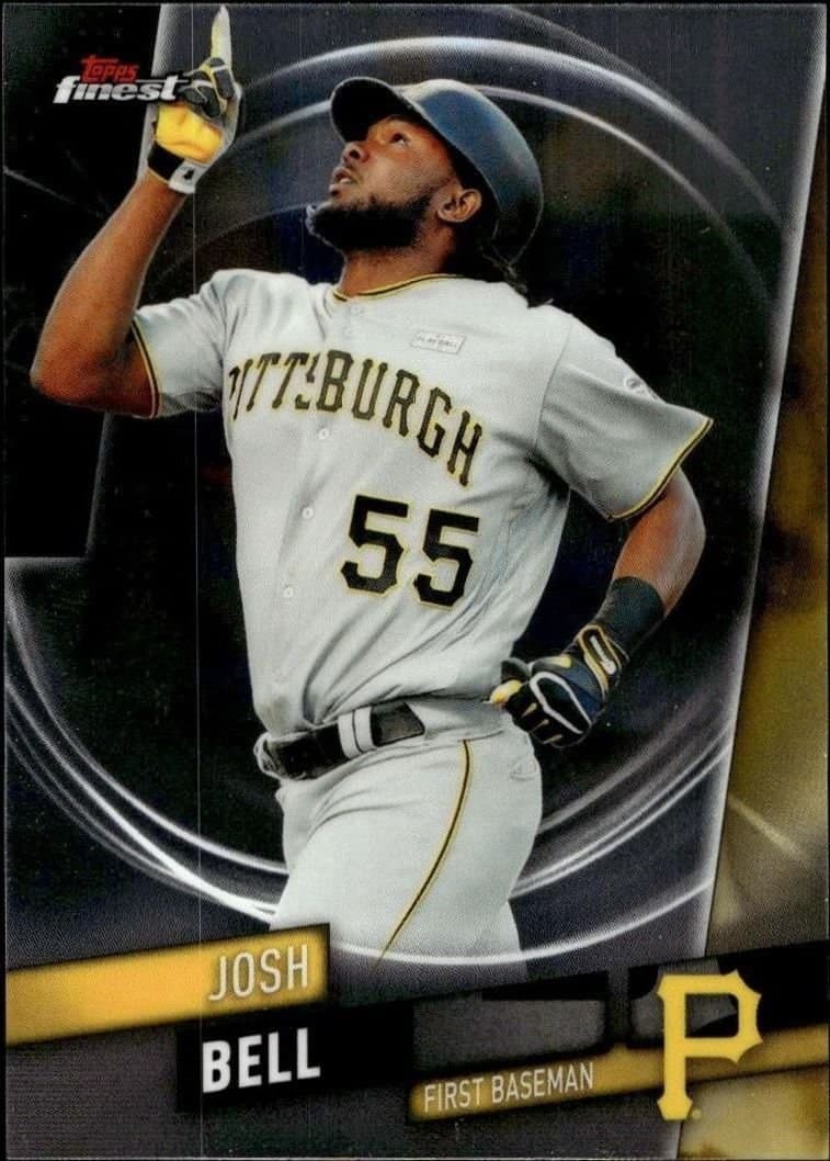 Josh Bell 2019 Topps Finest #48 Baseball Trading Card - Front 2019 Topps Finest Josh Bell #48 baseball trading card front