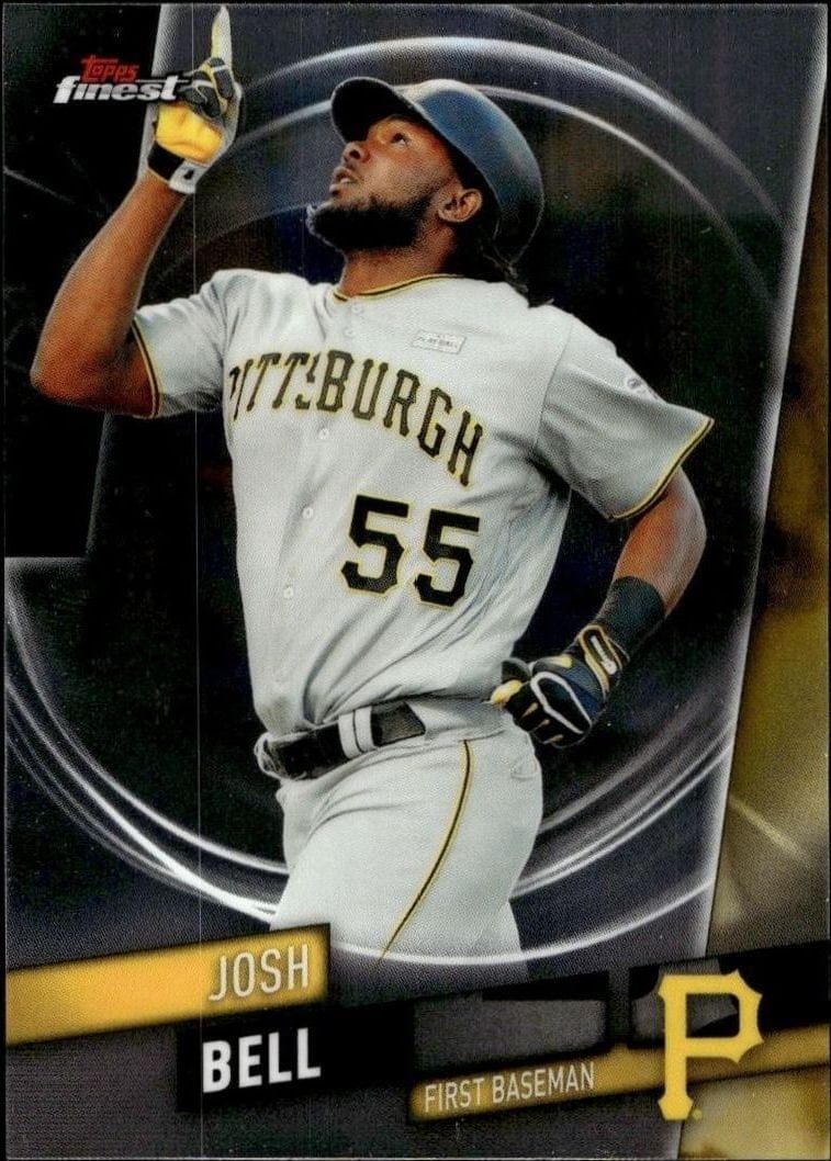 Josh Bell 2019 Topps Finest #48 Baseball Trading Card - Front 2019 Topps Finest Josh Bell #48 baseball trading card front