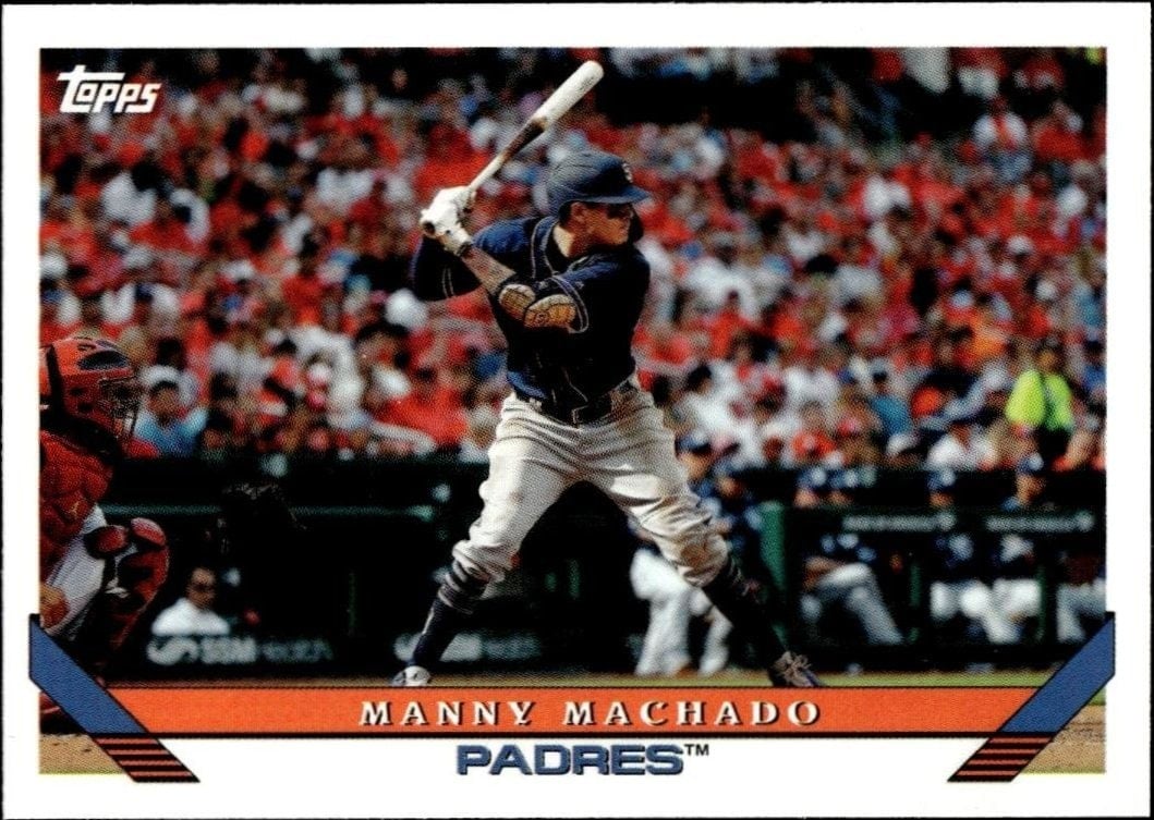 Manny Machado 2019 Topps Archives #209 Baseball Trading Card - Front 2019 Topps Archives Manny Machado #209 baseball trading card front