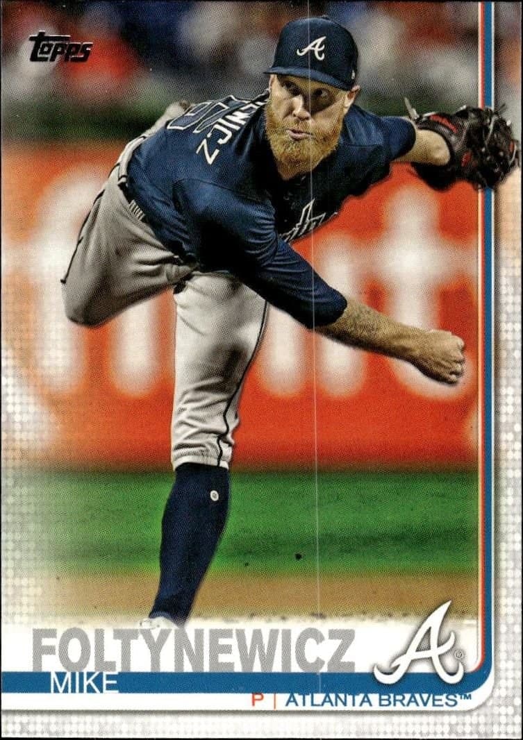 Mike Foltynewicz 2019 Topps Series 2 #387 Baseball Trading Card - Front 2019 Topps Series 2 Mike Foltynewicz #387 baseball trading card front