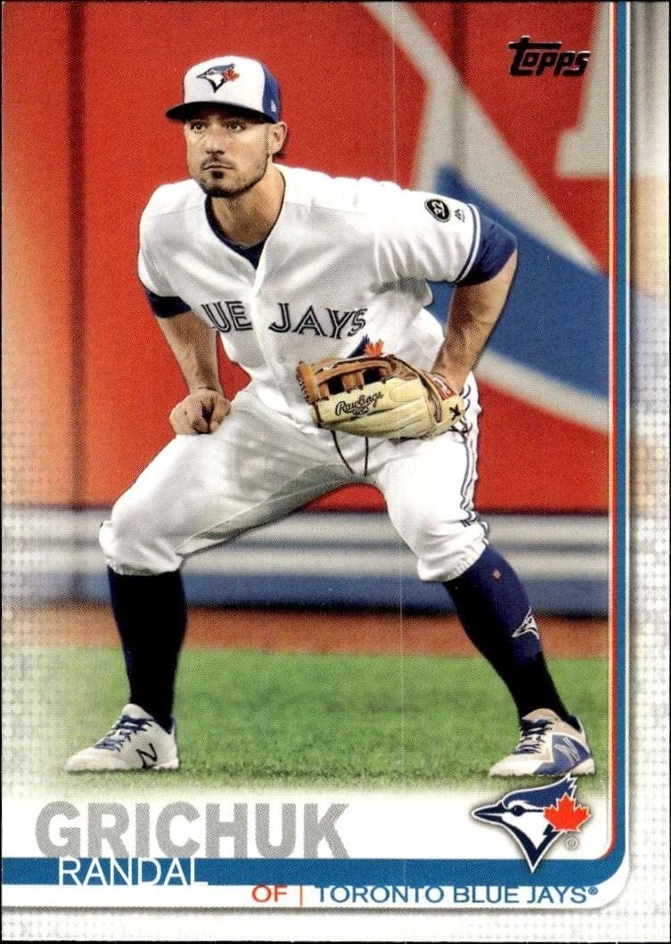 Randal Grichuk 2019 Topps #309 Baseball Trading Card - Front 2019 Topps Randal Grichuk #309 baseball trading card front