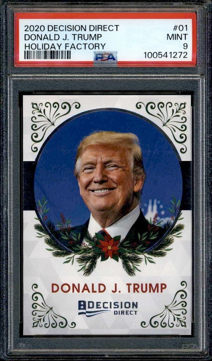 Donald J. Trump 2020 Leaf Decision #01 Political Trading Card - Front 2020 Leaf Decision Donald J. Trump #01 political trading card front