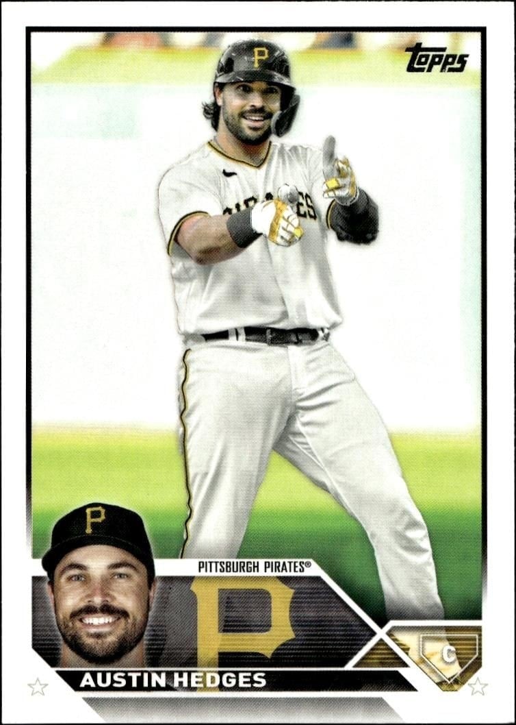 Austin Hedges 2023 Topps Series 2 #385 Baseball Trading Card - Front 2023 Topps Series 2 Austin Hedges #385 baseball trading card front