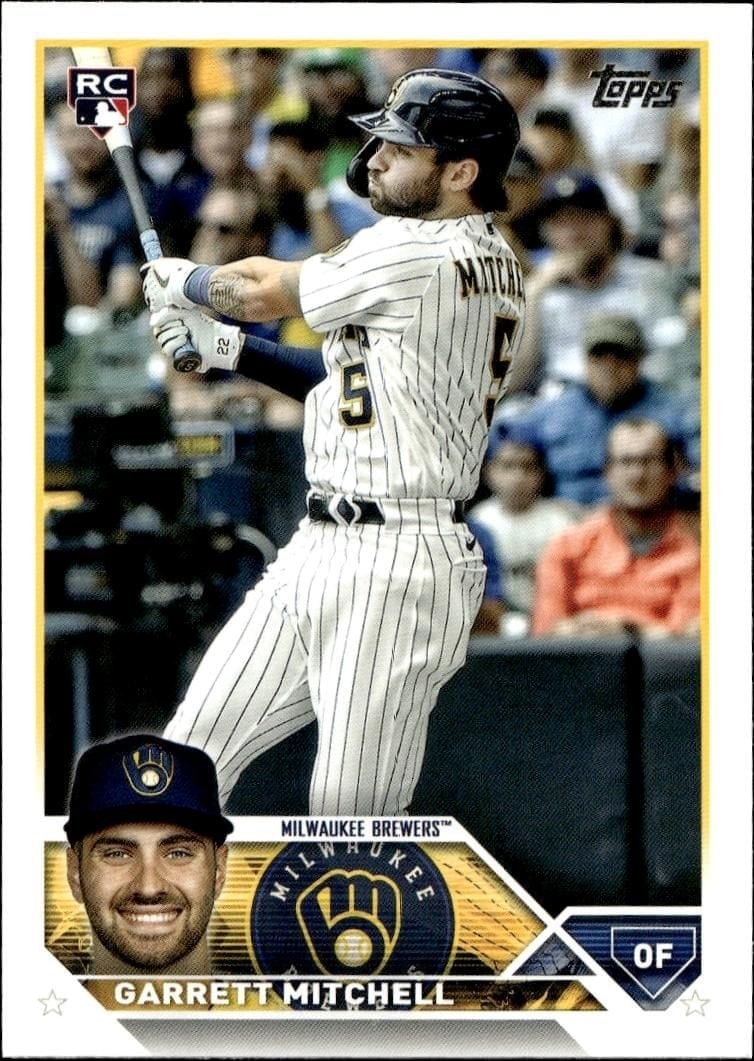Garrett Mitchell 2023 Topps Series 2 #359 Baseball Trading Card - Front 2023 Topps Series 2 Garrett Mitchell #359 baseball trading card front