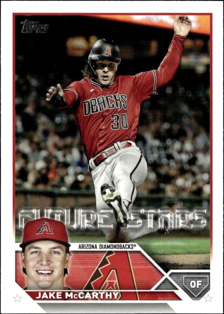Jake McCarthy 2023 Topps Series 2 #422 Baseball Trading Card - Front 2023 Topps Series 2 Jake McCarthy #422 baseball trading card front