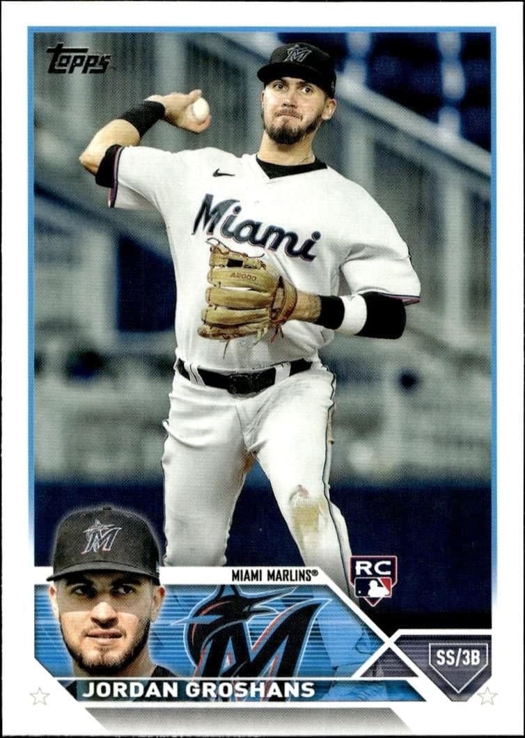 Jordan Groshans 2023 Topps Chrome #9 Baseball Trading Card - Front 2023 Topps Chrome Jordan Groshans #9 baseball trading card front