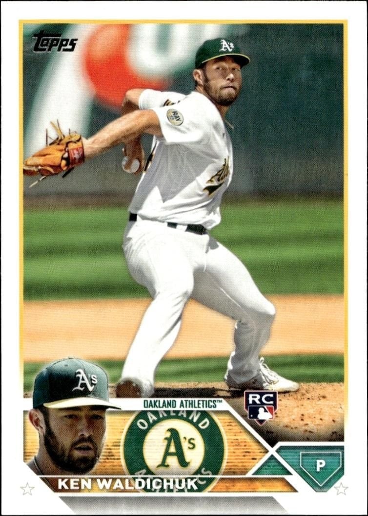 Ken Waldichuk 2023 Topps Series 2 #340 Baseball Trading Card - Front 2023 Topps Series 2 Ken Waldichuk #340 baseball trading card front
