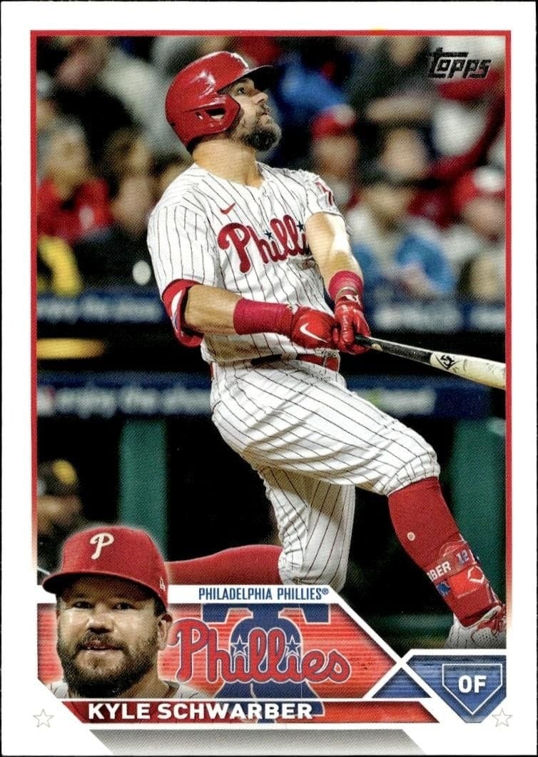 Kyle Schwarber 2023 Topps Series 2 #466 Baseball Trading Card - Front 2023 Topps Series 2 Kyle Schwarber #466 baseball trading card front