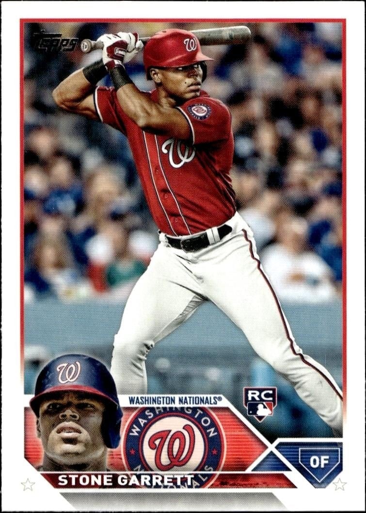 Stone Garrett 2023 Topps Series 2 #498 Baseball Trading Card - Front 2023 Topps Series 2 Stone Garrett #498 baseball trading card front