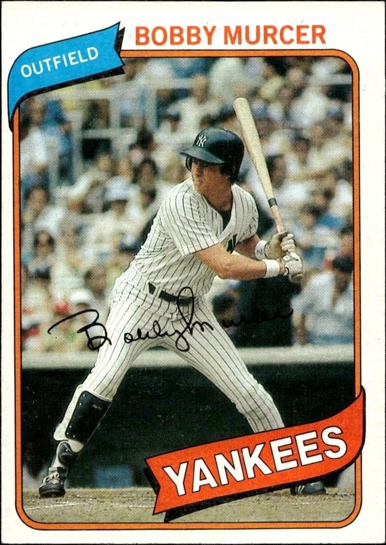 Bobby Murcer 1980 Topps #365 Baseball Trading Card - Front 1980 Topps Bobby Murcer #365 baseball trading card front