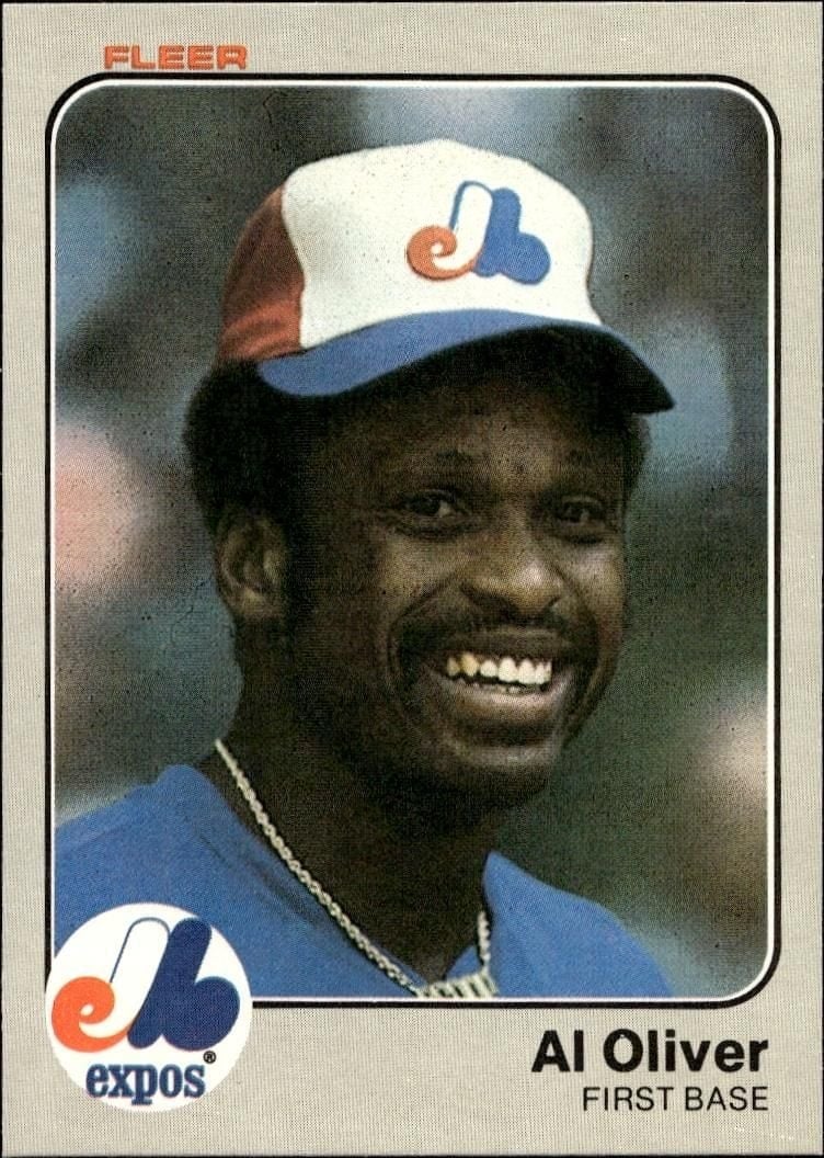 Al Oliver 1983 Fleer #290 Baseball Trading Card - Front 1983 Fleer Al Oliver #290 baseball trading card front
