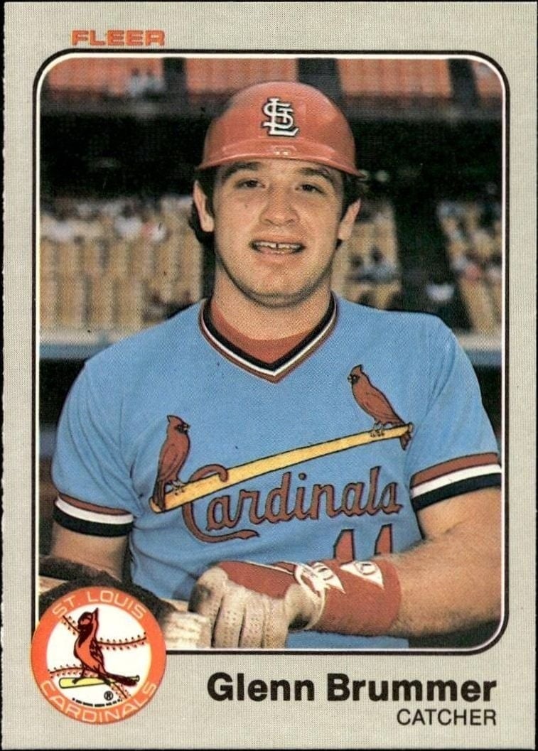 Glenn Brummer 1983 Fleer #4 Baseball Trading Card - Front 1983 Fleer Glenn Brummer #4 baseball trading card front