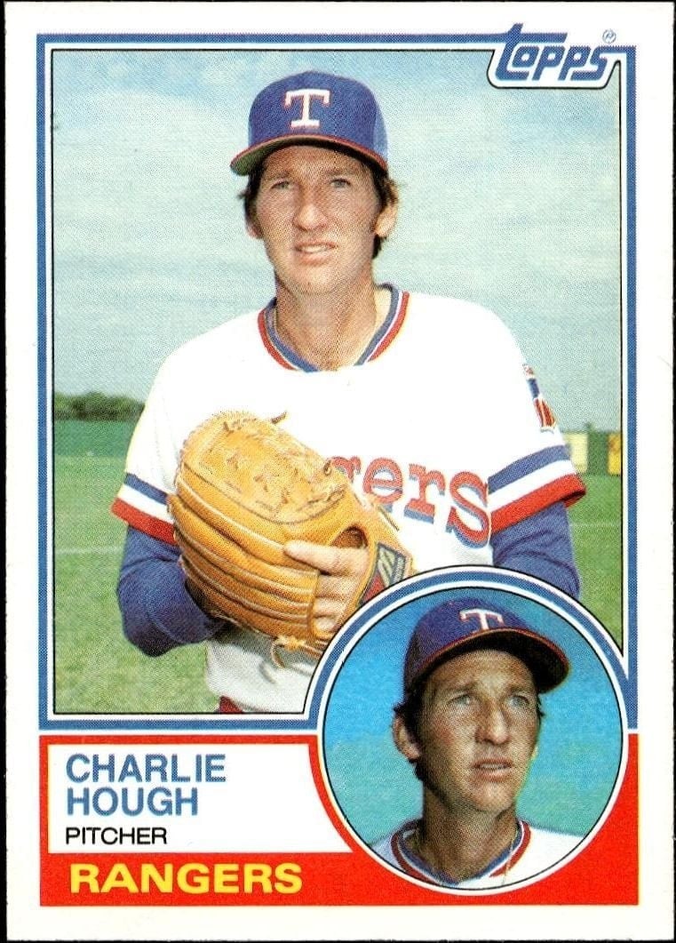 Charlie Hough 1983 Topps #479 Baseball Trading Card - Front 1983 Topps Charlie Hough #479 baseball trading card front