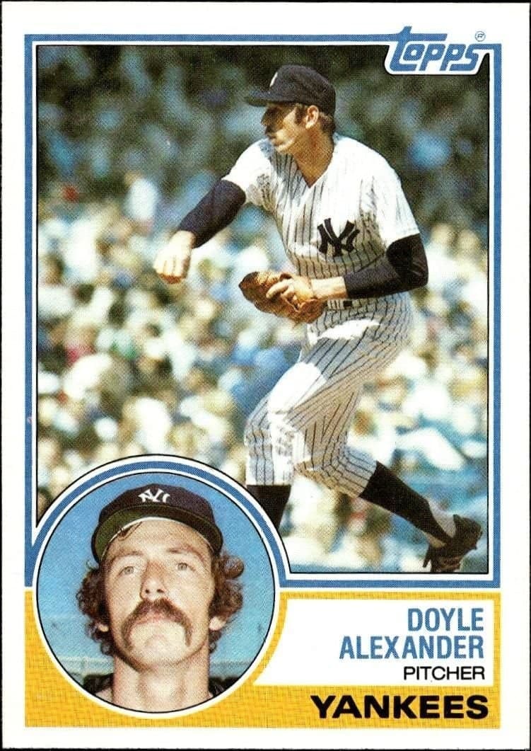Doyle Alexander 1983 Topps #512 Baseball Trading Card - Front 1983 Topps Doyle Alexander #512 baseball trading card front