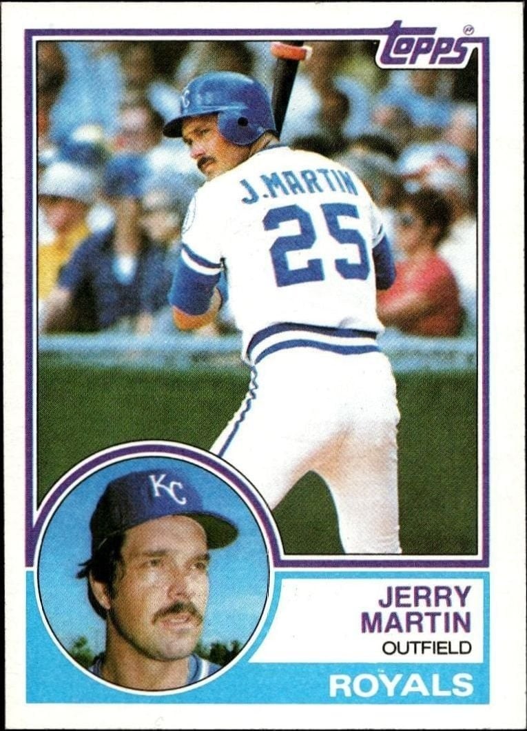 Jerry Martin 1983 Topps #626 Baseball Trading Card - Front 1983 Topps Jerry Martin #626 baseball trading card front