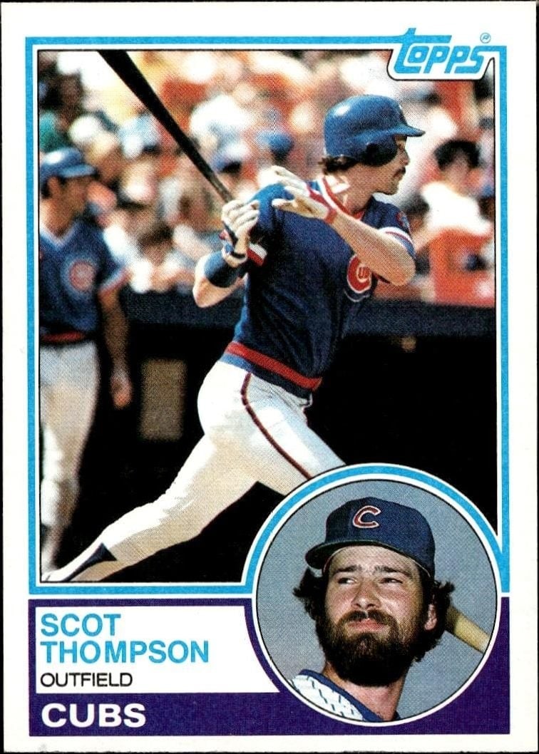 Scot Thompson 1983 Topps #481 Baseball Trading Card - Front 1983 Topps Scot Thompson #481 baseball trading card front