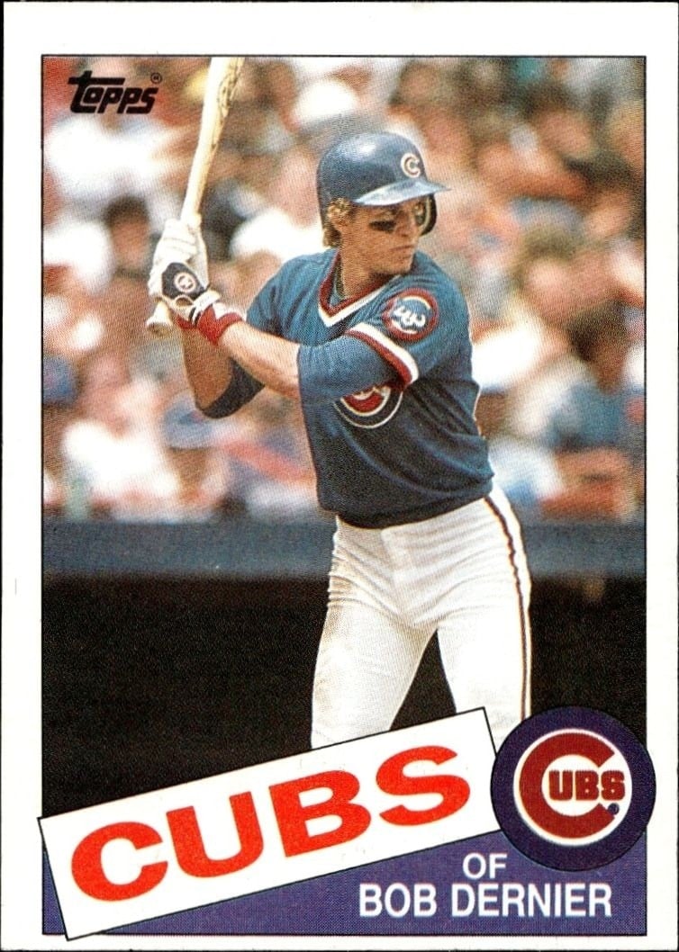 Bob Dernier 1985 Topps #589 Baseball Trading Card - Front 1985 Topps Bob Dernier #589 baseball trading card front
